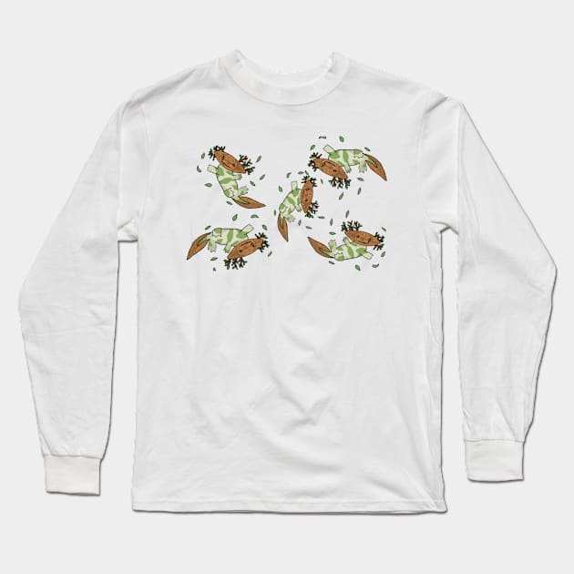 Korok Axolotl 2 Pattern Long Sleeve T-Shirt by HeartonSleeves